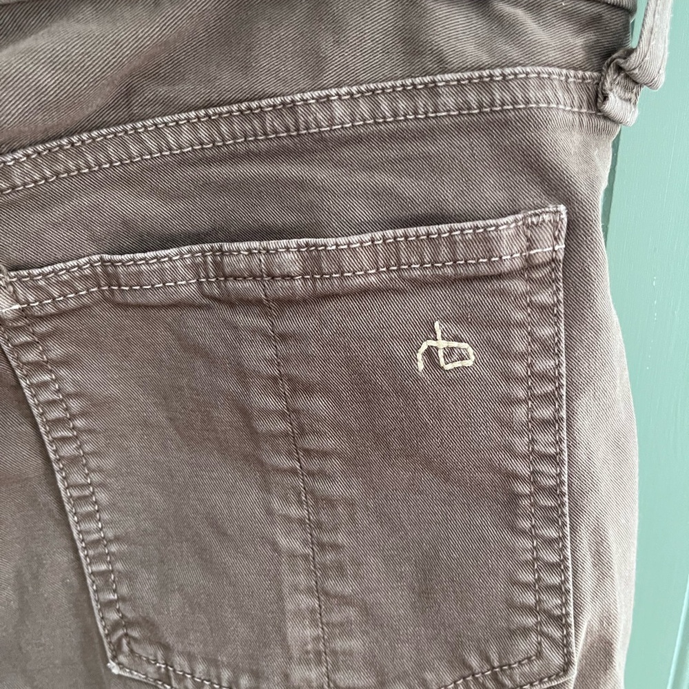 Rag & Bone Gray Legging Jeans with Logo Detail